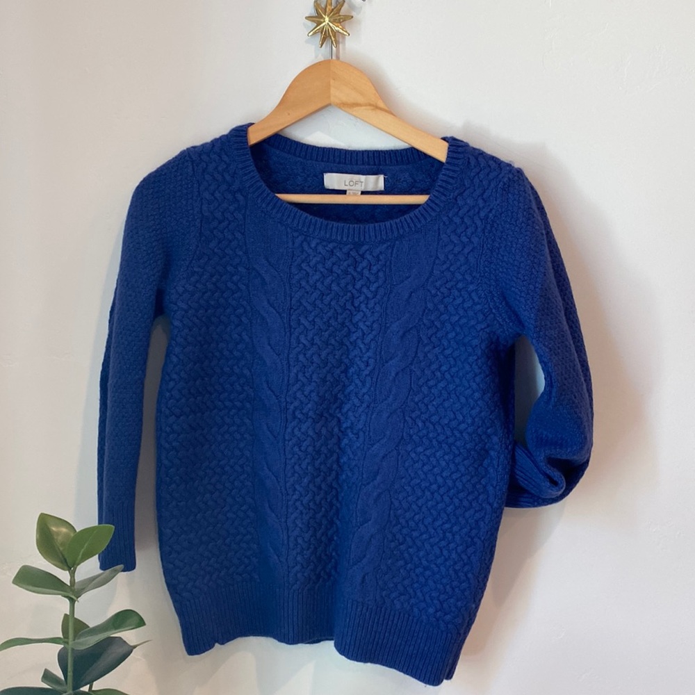 LOFT blue sweater